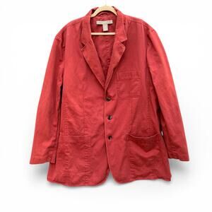 Vintage Field Gear Rust Red Cotton Canvas Blazer Chore Coat